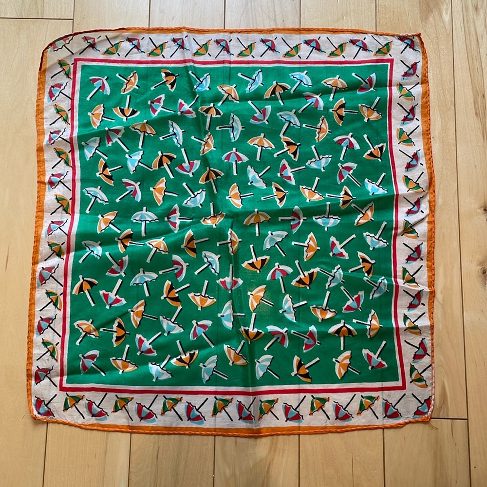 Vintage square neck scarf